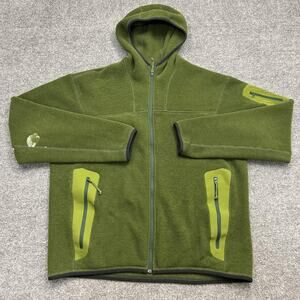 Arc'teryx Covert Hooded Jacket Mens Large Green Full Zip Fleece Outdoor Layer